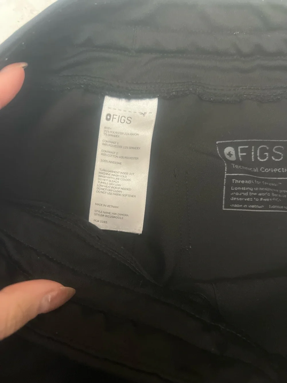Figs Black Drawstring Jogger Pants